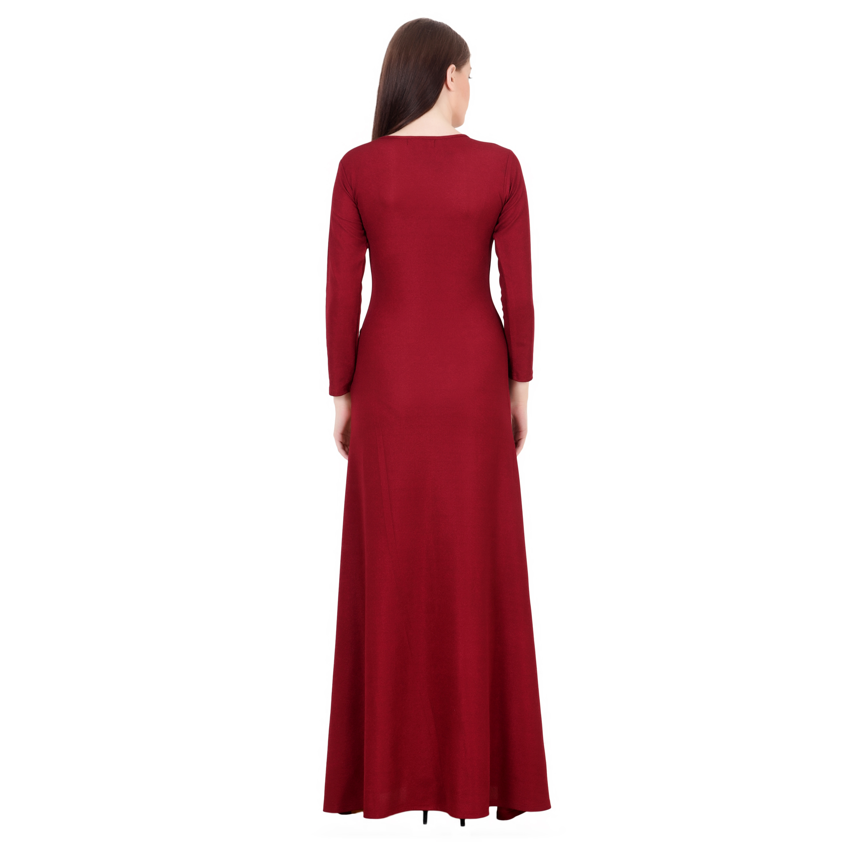 MUSTARD/MAROON CUT OUT MAXI DRESS